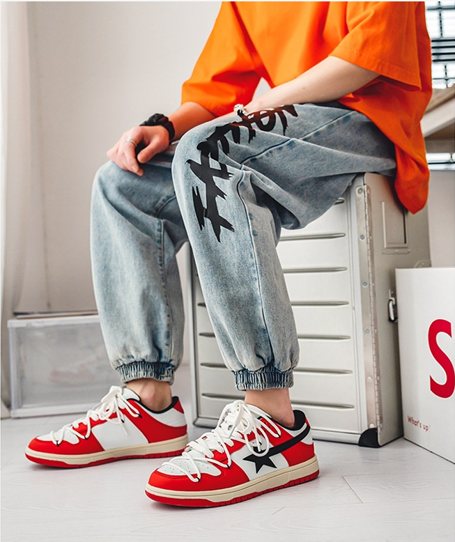 Men's Colorblock Sneakers Low-top Casual Board Shoes 19 Men's Colorblock Sneakers Low-top Casual Board Shoes