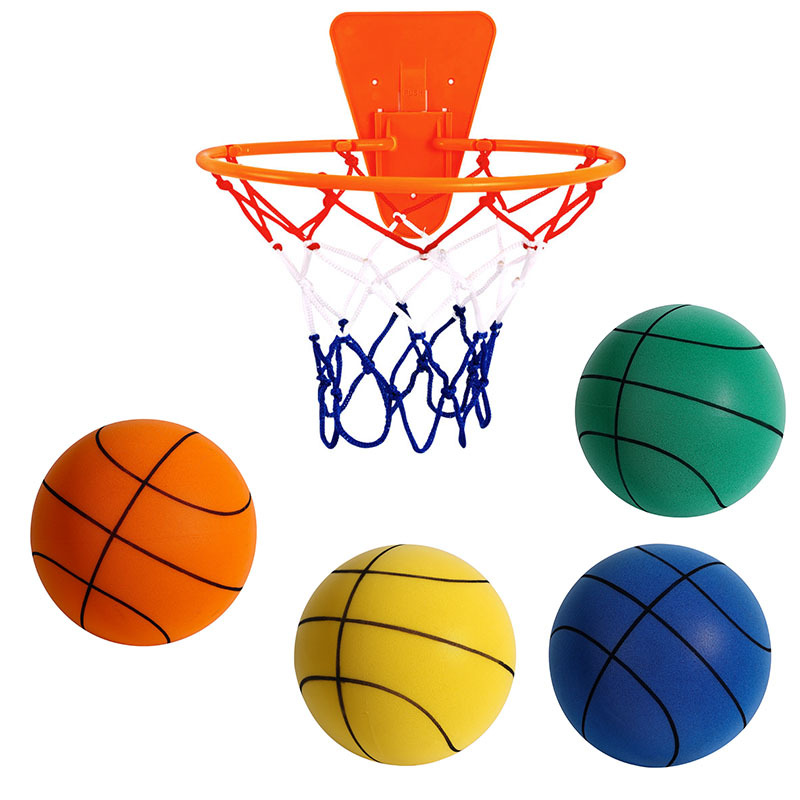 Silent High Density Foam Sports Ball Indoor Mute Basketball Soft Elastic Ball Children Sports Toy Games 24 Silent High Density Foam Sports Ball Indoor Mute Basketball Soft Elastic Ball Children Sports Toy Games
