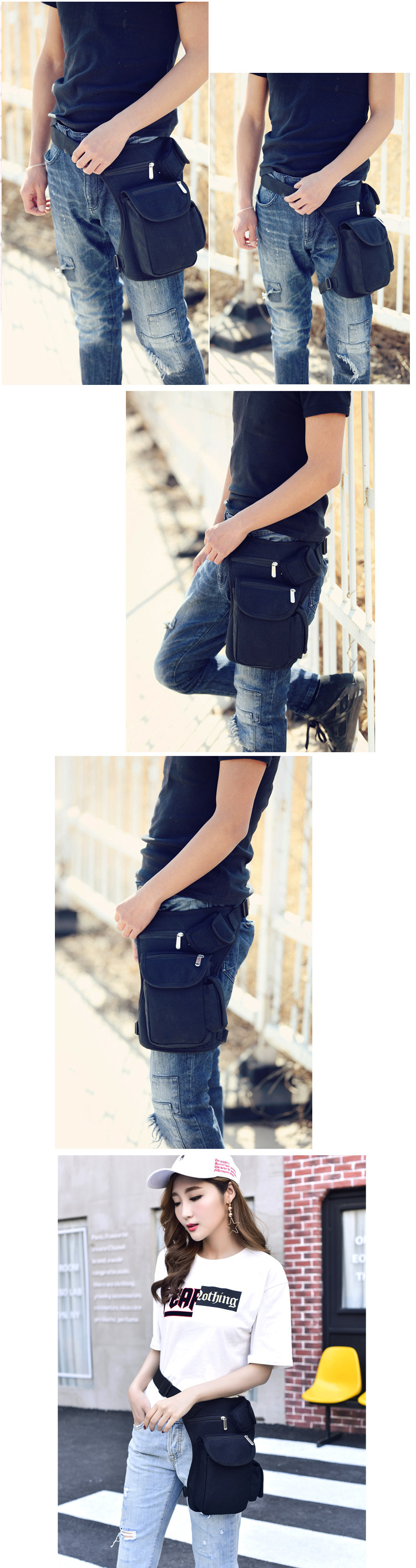 Canvas Waist Leg Package Outside The Door Tactical Multi-functional 16 3
