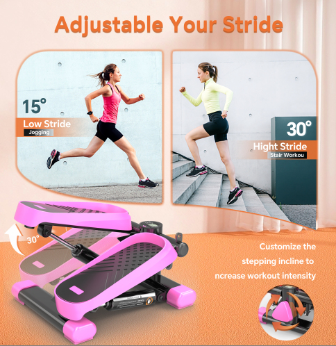 Mini Stepper With Resistance Bands And LCD Monitor 47 Mini Stepper With Resistance Bands And LCD Monitor