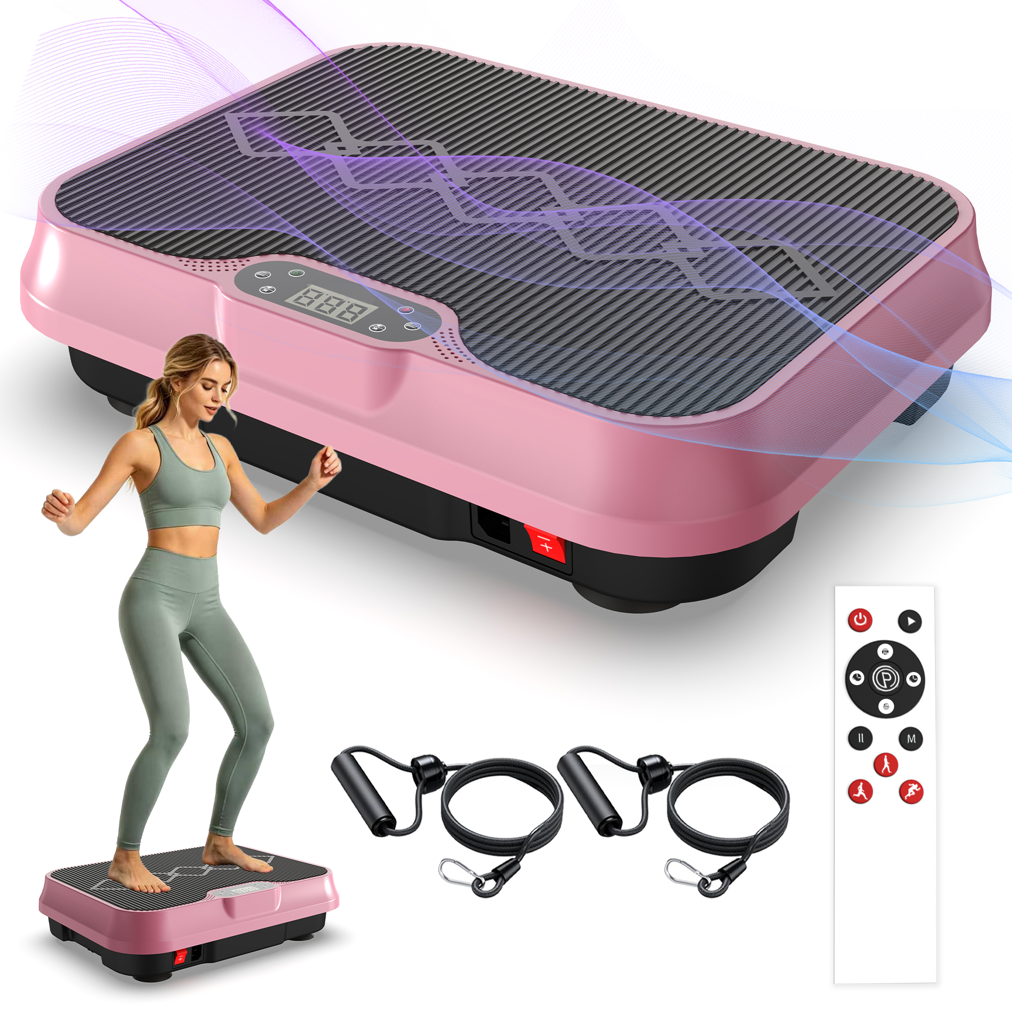 Vibration Plate Exercise Machine – Whole-Body Workout Platform with Resistance Bands 42 Vibration Plate Exercise Machine – Whole-Body Workout Platform with Resistance Bands