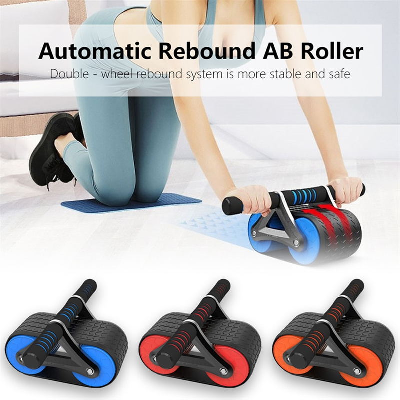 Double Wheel Abdominal Exerciser Women Men Automatic Rebound Ab Wheel Roller Waist Trainer Gym Sports Home Exercise Devices 11 Double Wheel Abdominal Exerciser Women Men Automatic Rebound Ab Wheel Roller Waist Trainer Gym Sports Home Exercise Devices