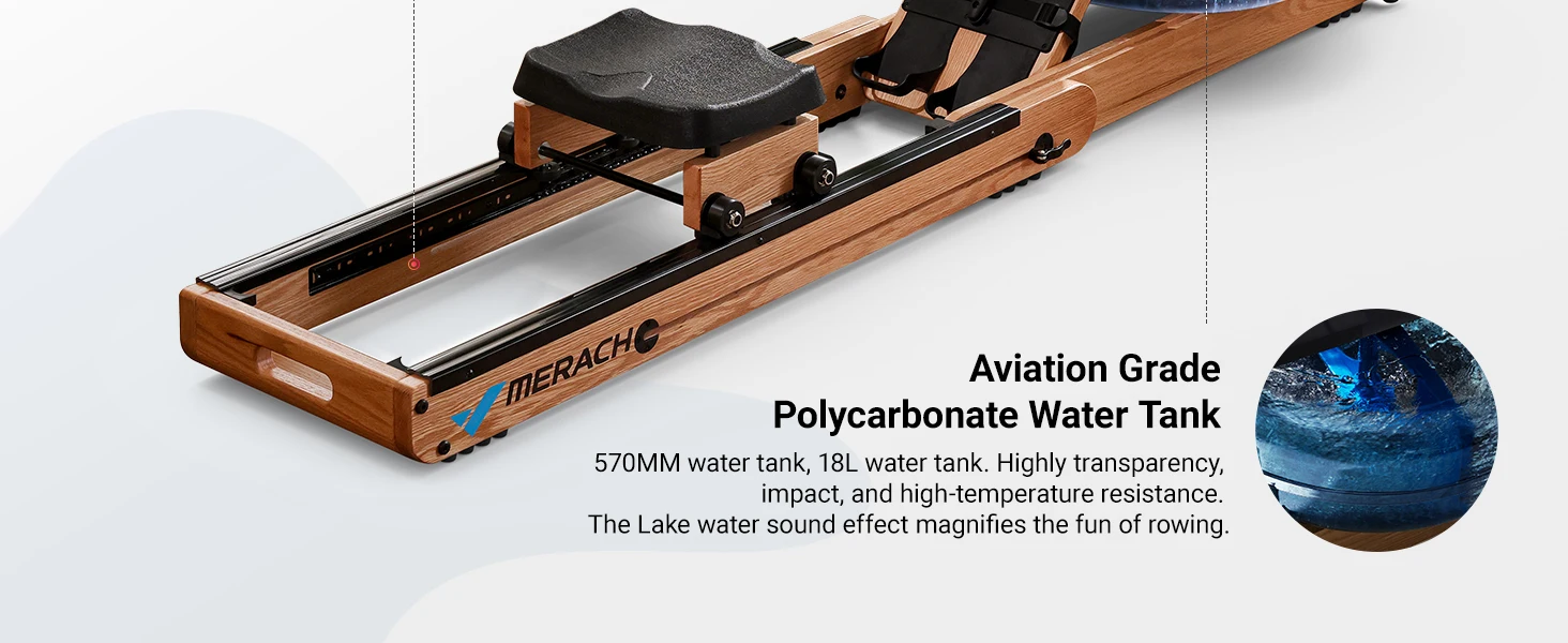 Foldable Wooden Water Rowing Machine – Electromagnetic Resistance with MERACH Go App & Lifetime Membership 5 Foldable Wooden Water Rowing Machine – Electromagnetic Resistance with MERACH Go App & Lifetime Membership