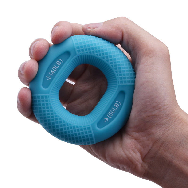 Silicone Adjustable Handle 20-80 Pounds Grip Ring Finger Forearm Trainer 18 Silicone Adjustable Handle 20-80 Pounds Grip Ring Finger Forearm Trainer