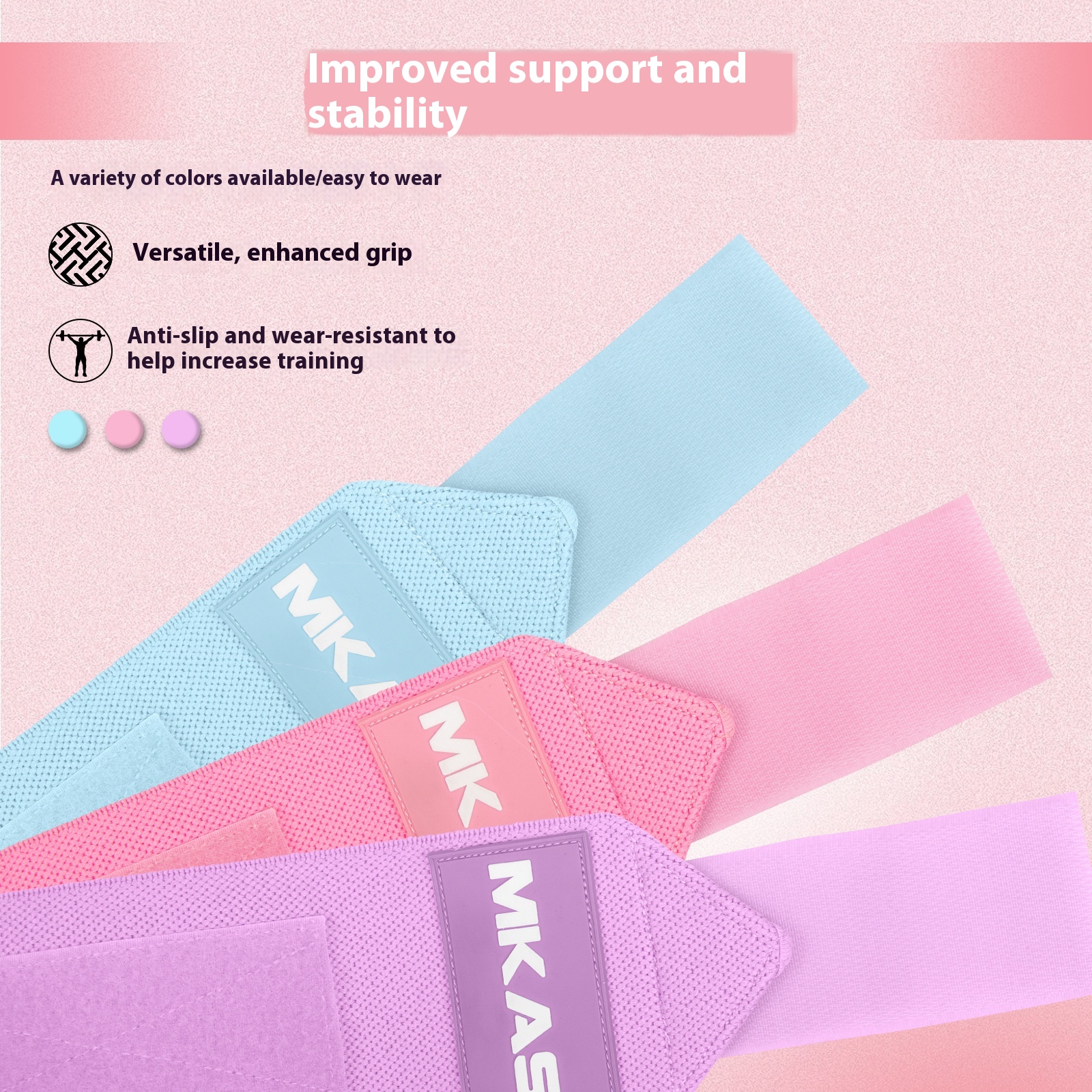 Power Lifting Bench Press Anti-sprain Professional Sports Pressure Booster Stripe Wrist Winding Elastic Bandage 17 Power Lifting Bench Press Anti-sprain Professional Sports Pressure Booster Stripe Wrist Winding Elastic Bandage