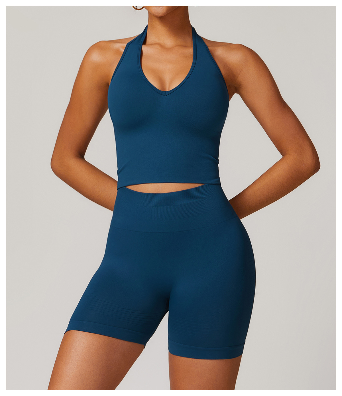 Women's Halter Cropped Top Beauty Back Yoga Bra Seamless Fitness Sports Vest 77 Women's Halter Cropped Top Beauty Back Yoga Bra Seamless Fitness Sports Vest