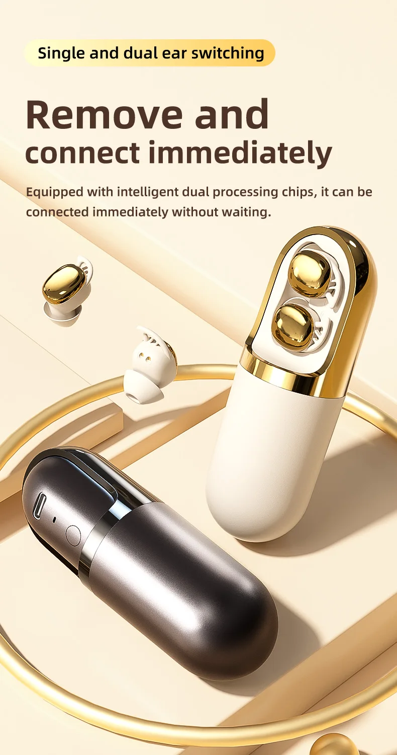 Vibration Roller Earphones Bluetooth Touch Control 48 Vibration Roller Earphones Bluetooth Touch Control