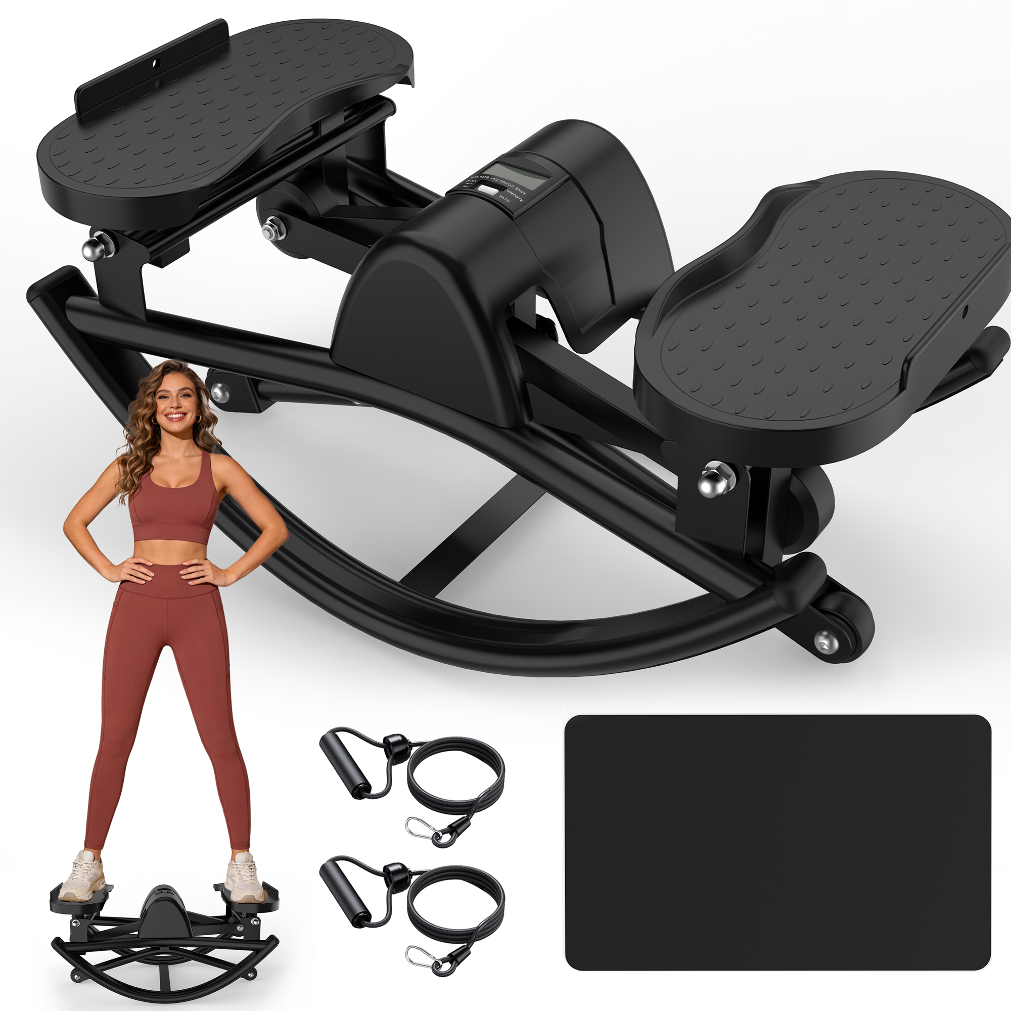 Lateral Stepper Exercise Machine – Stair Stepper with Resistance Bands & LCD Monitor 25 Lateral Stepper Exercise Machine – Stair Stepper with Resistance Bands & LCD Monitor