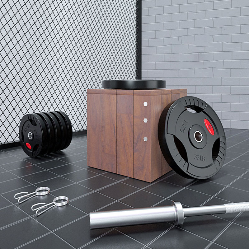 Rubber Covered Men's Barbell Set 10 Rubber Covered Men's Barbell Set
