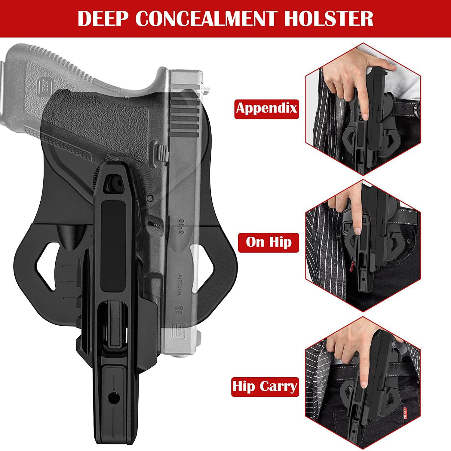 Suitable For 9mm SW40 357 Rail Gun Holster 22 Suitable For 9mm SW40 357 Rail Gun Holster