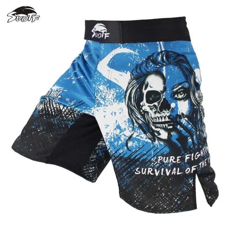 Black MMA Boxing Shorts – Skull Print Cotton Training Shorts for Kickboxing & Muay Thai 134 Black MMA Boxing Shorts – Skull Print Cotton Training Shorts for Kickboxing & Muay Thai
