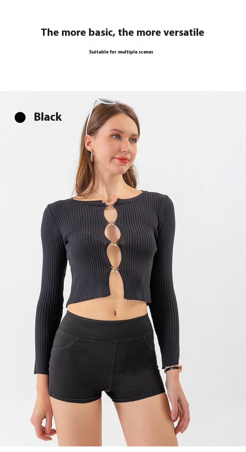 High Waist Hip Lift Yoga Denim Shorts Women's High Elastic Sports Fitness Shorts 18 High Waist Hip Lift Yoga Denim Shorts Women's High Elastic Sports Fitness Shorts