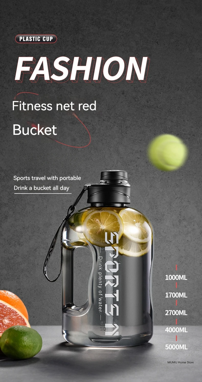 Large Capacity Sports Water Bottle 1.7L / 2.7L / 4L / 5L 51 Large Capacity Sports Water Bottle 1.7L / 2.7L / 4L / 5L