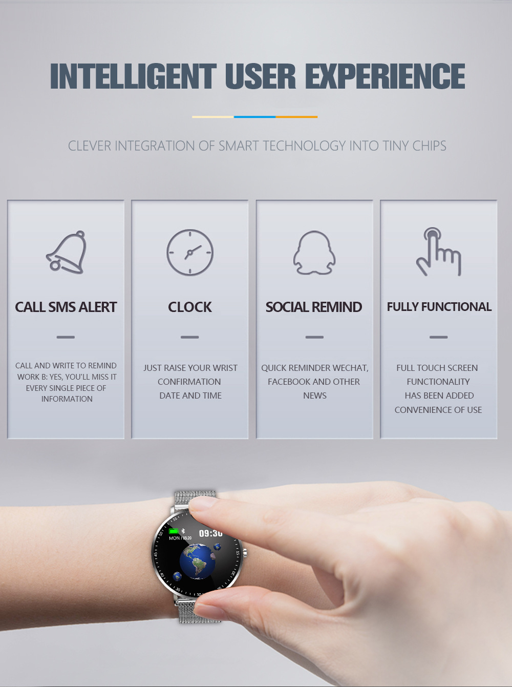 Full Touch Smart Bracelet Sports Fitness Tracker Handband Smart Bracelet 30 Full Touch Smart Bracelet Sports Fitness Tracker Handband Smart Bracelet