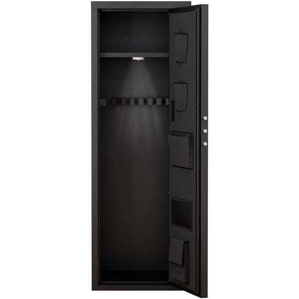 Heavy, Large 5-8 Guns, Black Gun Cabinet With Electronic PIN Keypad Lock, Unassembled Metal Rifle Safety Cabinet 16 Heavy, Large 5-8 Guns, Black Gun Cabinet With Electronic PIN Keypad Lock, Unassembled Metal Rifle Safety Cabinet