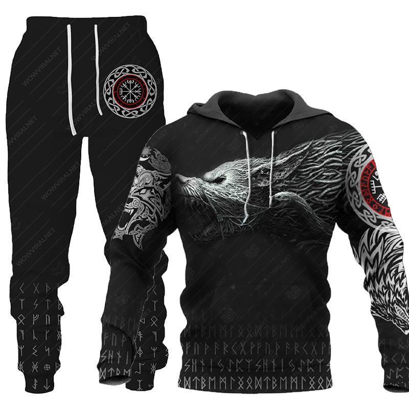 3D Wolf Print Tracksuit Men Sportswear Hooded Sweatsuit Two Piece Outdoors Running Fitness Mens Clothing Jogging Set 22 3D Wolf Print Tracksuit Men Sportswear Hooded Sweatsuit Two Piece Outdoors Running Fitness Mens Clothing Jogging Set