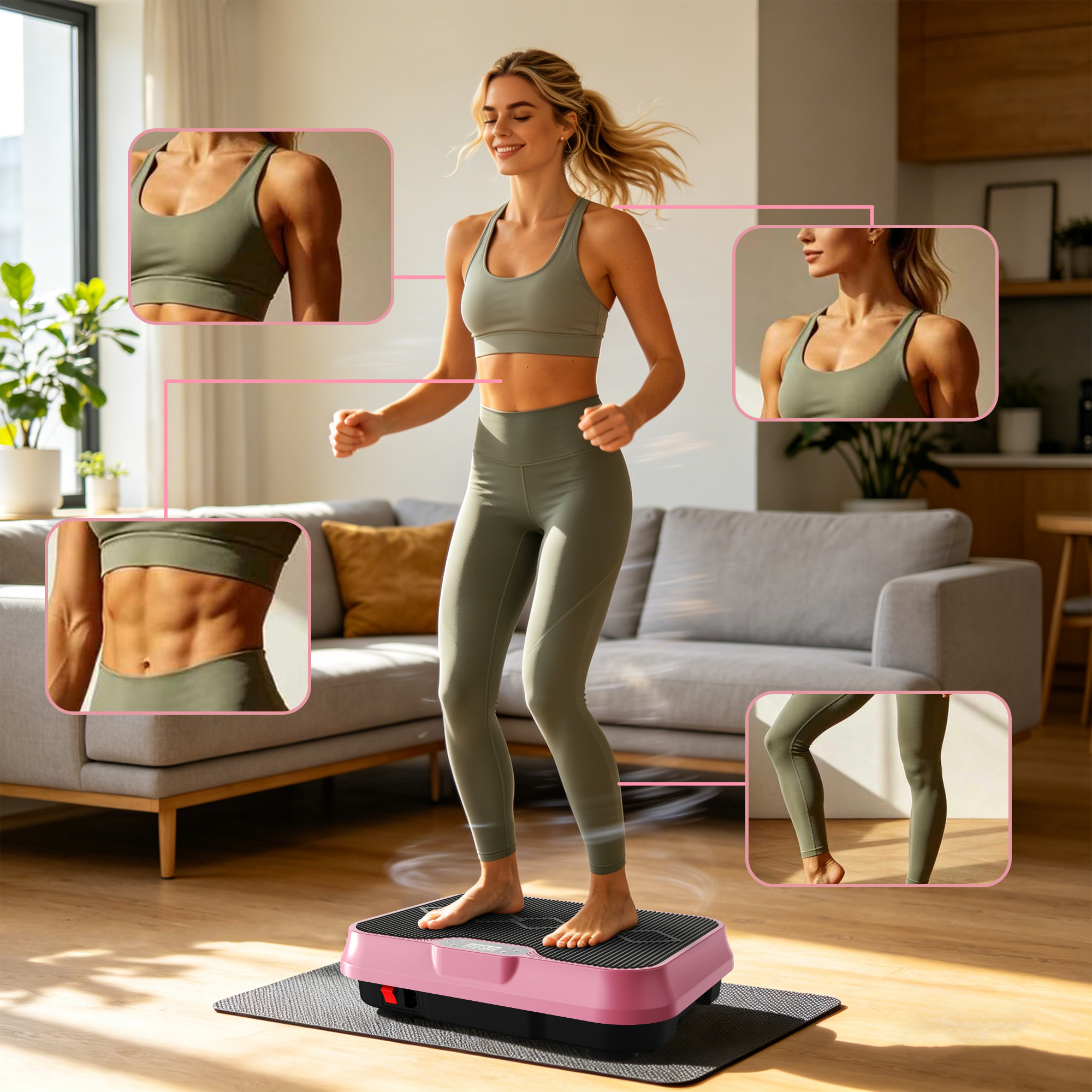 Vibration Plate Exercise Machine – Whole-Body Workout Platform with Resistance Bands 44 Vibration Plate Exercise Machine – Whole-Body Workout Platform with Resistance Bands