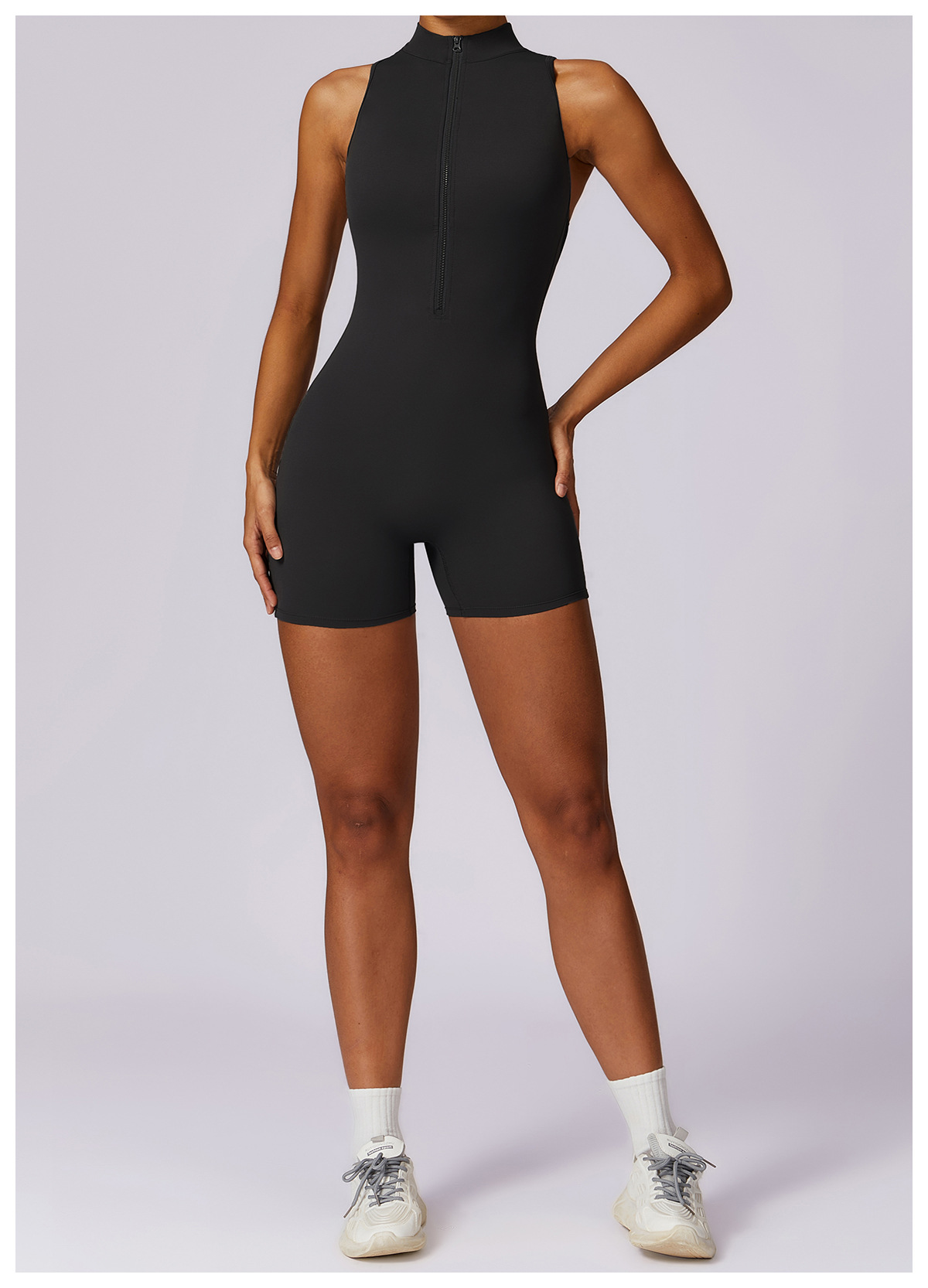 Fitness Yoga Jumpsuit With Zipper Summer Backless Shorts Jumpsuit Bodysuit For Women Clothing 84 Fitness Yoga Jumpsuit With Zipper Summer Backless Shorts Jumpsuit Bodysuit For Women Clothing