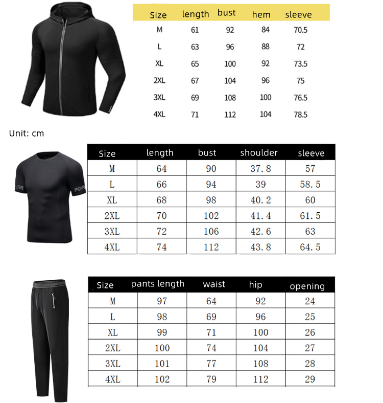 Men's Sportswear Gym Fitness Three Piece Set 8 Men's Sportswear Gym Fitness Three Piece Set