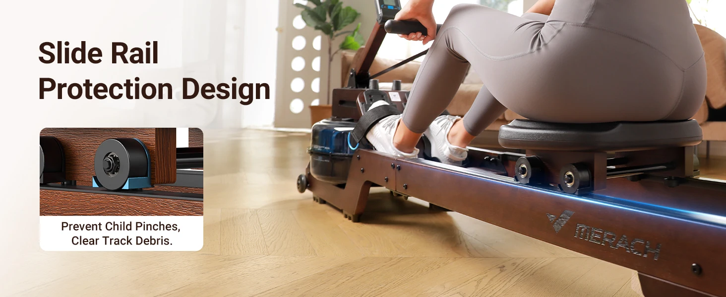 Water Rowing Machine – Solid Wood Design with Bluetooth Monitor & Upgraded Seat Cushion 15 Water Rowing Machine – Solid Wood Design with Bluetooth Monitor & Upgraded Seat Cushion