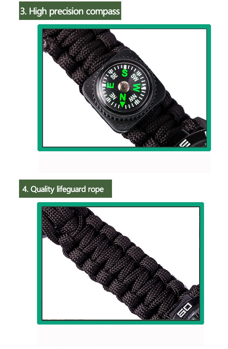 6-in-1 Tactical Outdoor Survival Bracelet – Adjustable Paracord with Compass, Rescue Tools, EDC Camping Gear 10 8657969007_1500371796