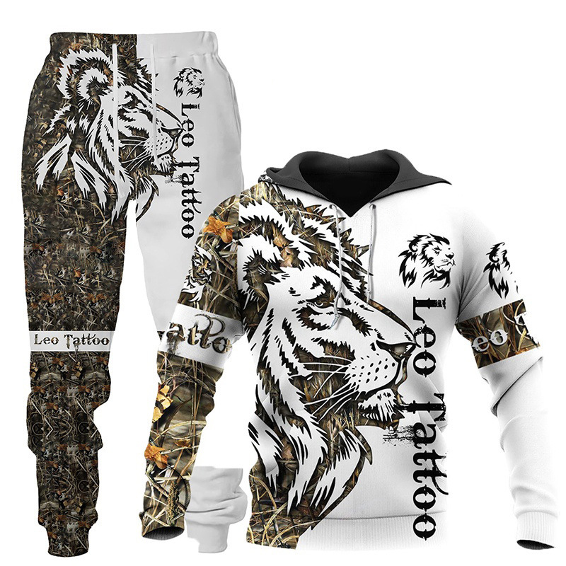 3D Wolf Print Tracksuit Men Sportswear Hooded Sweatsuit Two Piece Outdoors Running Fitness Mens Clothing Jogging Set 15 3D Wolf Print Tracksuit Men Sportswear Hooded Sweatsuit Two Piece Outdoors Running Fitness Mens Clothing Jogging Set