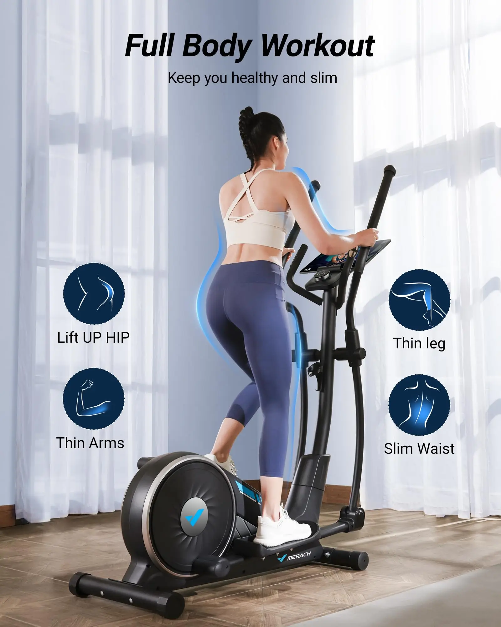 Hyper-Quiet Elliptical Machine – 16 Levels Resistance with App for Home 14 Hyper-Quiet Elliptical Machine – 16 Levels Resistance with App for Home