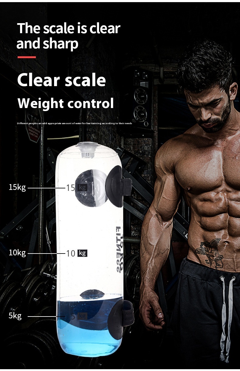 Transparent Cylindrical Weight-bearing Fitness Water Dumbbell 13 Transparent Cylindrical Weight-bearing Fitness Water Dumbbell