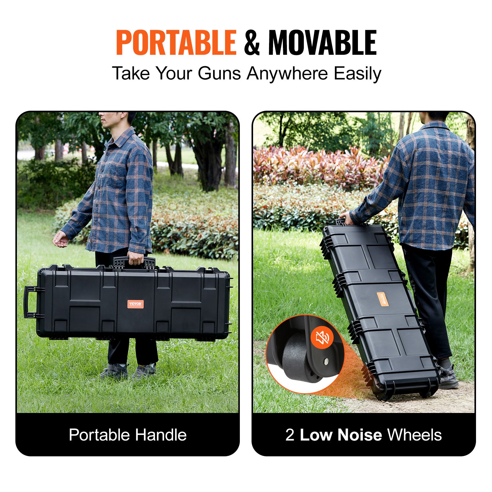 42” Lockable Tactical Range Case - IP67 Waterproof Hard Case with Wheels, 3-Layer Protective Foam & Crushproof Design for Outdoor Use 41 42” Lockable Tactical Range Case - IP67 Waterproof Hard Case with Wheels, 3-Layer Protective Foam & Crushproof Design for Outdoor Use