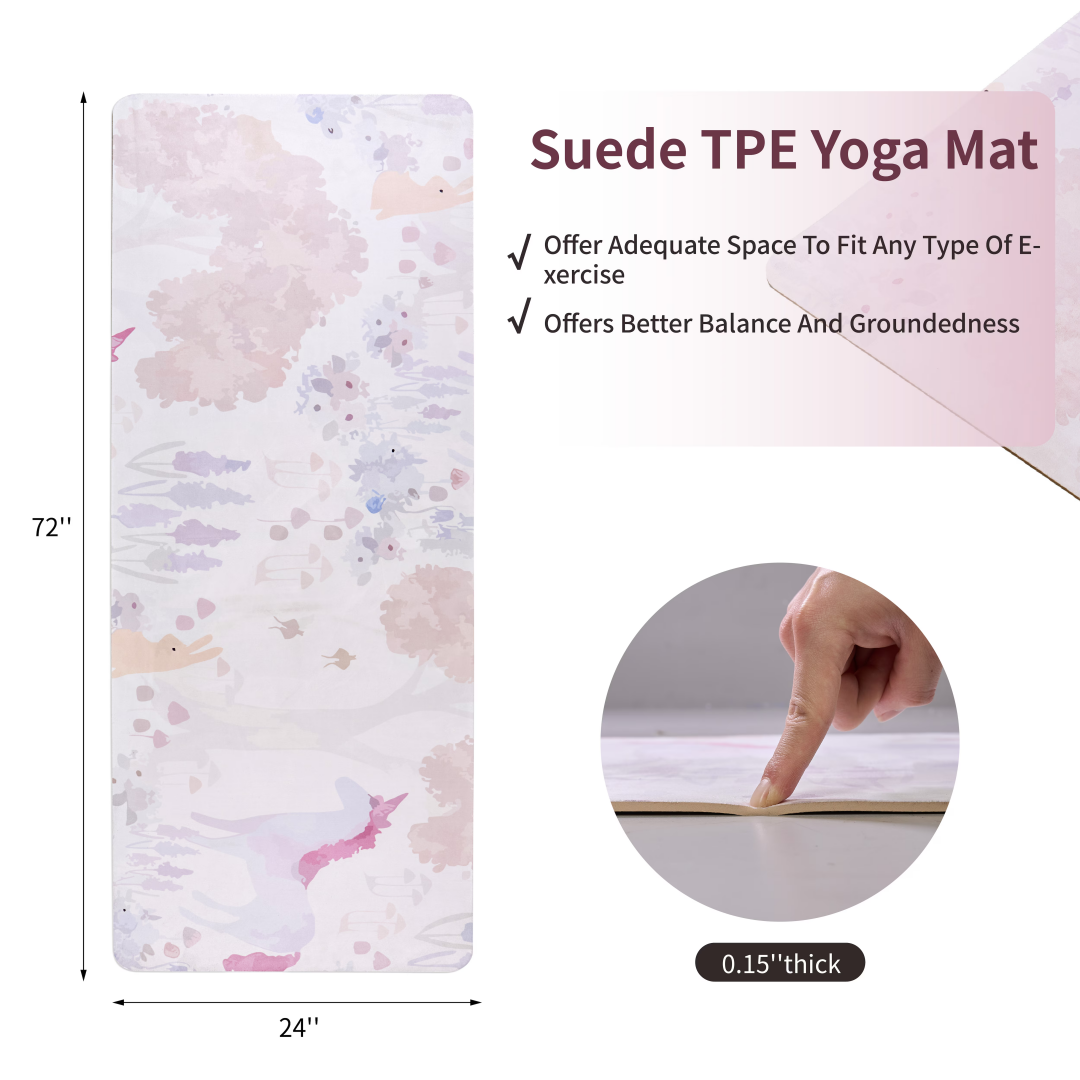 Yoga Mat, Exercise Yoga Mat Print With Non-Slip Design, Professional TPE Exericise Mat, 72 X 24 Multi-Purpose Workout Mat For Women, Pilates Fitness And Floor Exercises 40 Yoga Mat, Exercise Yoga Mat Print With Non-Slip Design, Professional TPE Exericise Mat, 72 X 24 Multi-Purpose Workout Mat For Women, Pilates Fitness And Floor Exercises