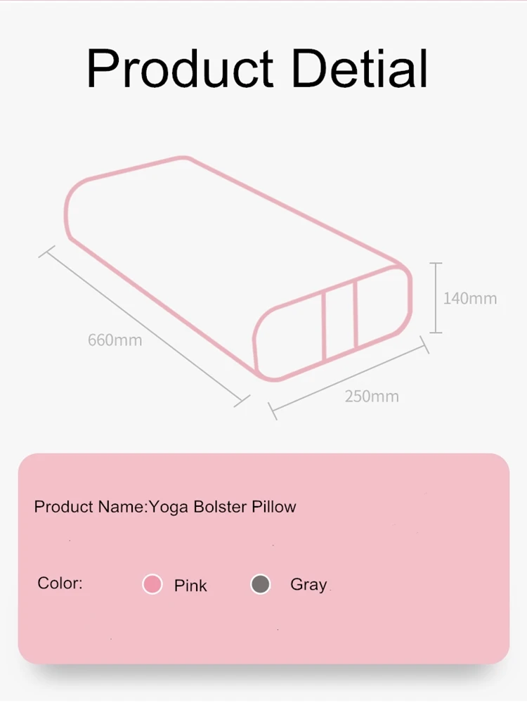 Yoga Bolster Pillow for Meditation and Support Rectangular Yoga Cushion from Machine Washable with Carry Handle 14 Yoga Bolster Pillow for Meditation and Support Rectangular Yoga Cushion from Machine Washable with Carry Handle