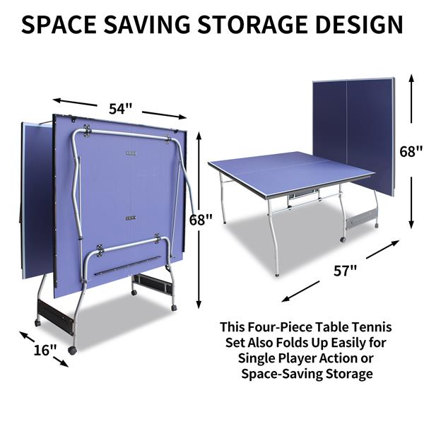 8-foot Medium-sized Table Tennis Table Foldable Portable Set 48 8-foot Medium-sized Table Tennis Table Foldable Portable Set