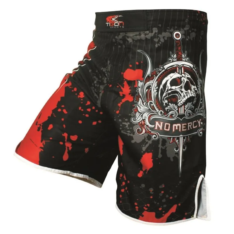 Black MMA Boxing Shorts – Skull Print Cotton Training Shorts for Kickboxing & Muay Thai 126 Black MMA Boxing Shorts – Skull Print Cotton Training Shorts for Kickboxing & Muay Thai