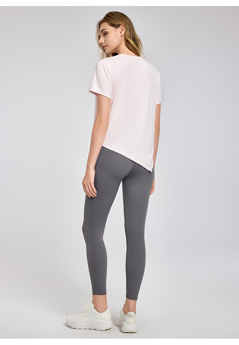 New Yoga Wear Short Sleeve Split Breathable Exercise Top 18 New Yoga Wear Short Sleeve Split Breathable Exercise Top