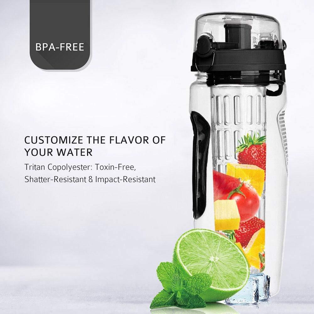 32oz Fruit Infuser Water Bottle - Leakproof Tritan Plastic 25 32oz Fruit Infuser Water Bottle - Leakproof Tritan Plastic