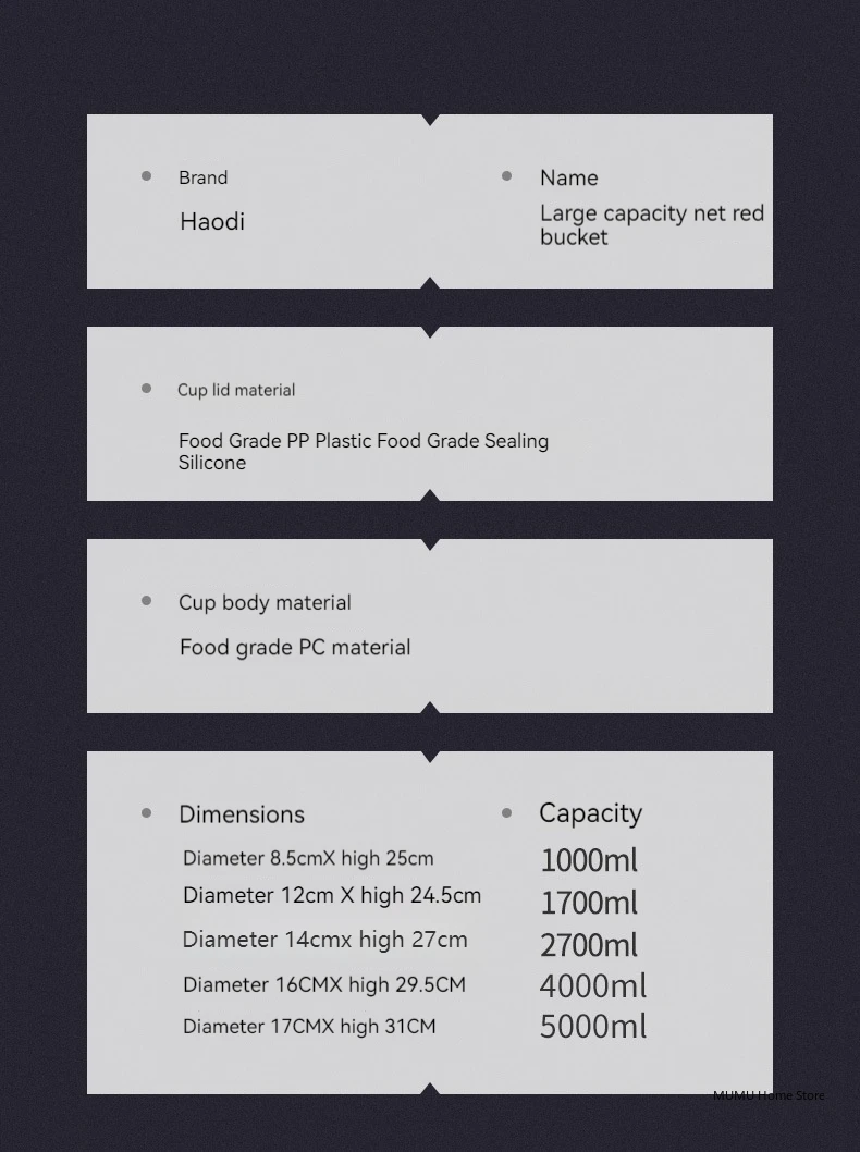 Large Capacity Sports Water Bottle 1.7L / 2.7L / 4L / 5L 66 Large Capacity Sports Water Bottle 1.7L / 2.7L / 4L / 5L