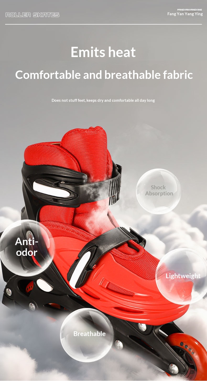 Kids Inline Skate Full Set With Multi-Adjustable Size Options 15 Kids Inline Skate Full Set With Multi-Adjustable Size Options