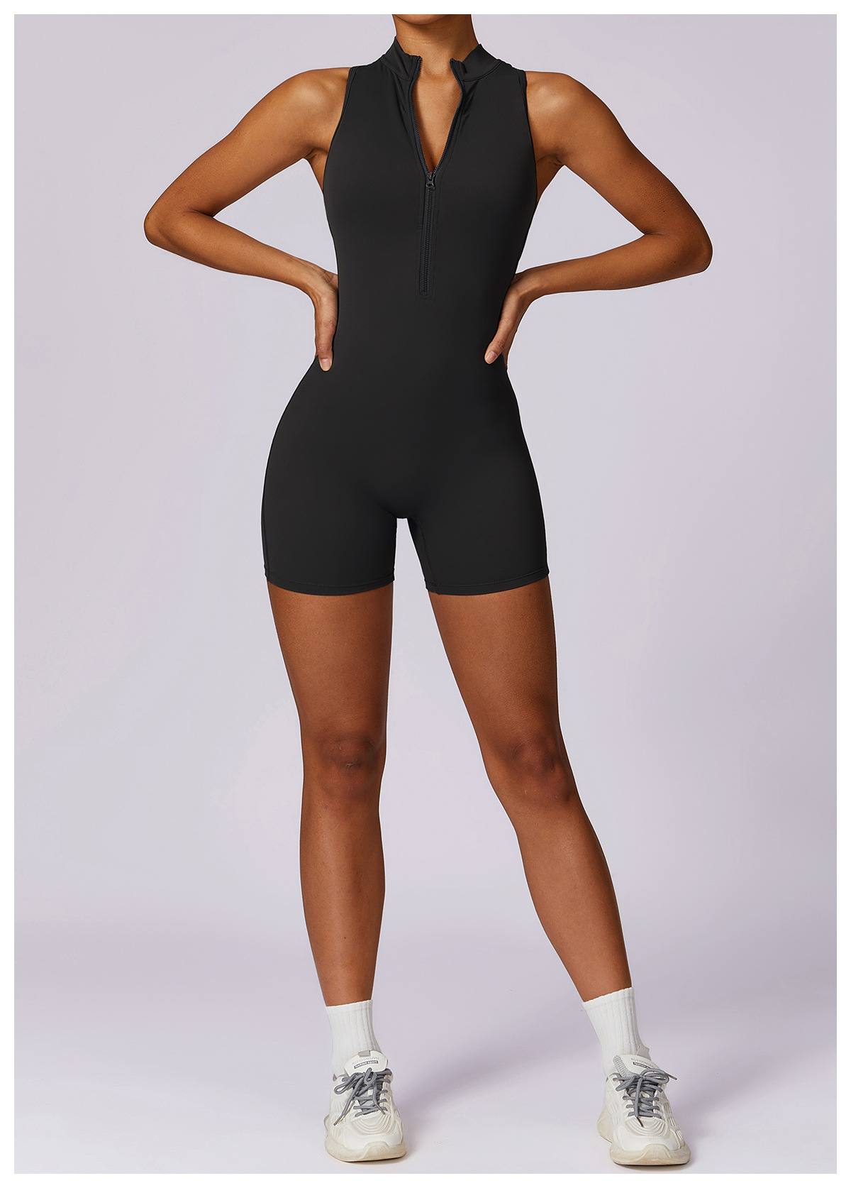 Fitness Yoga Jumpsuit With Zipper Summer Backless Shorts Jumpsuit Bodysuit For Women Clothing 24 Fitness Yoga Jumpsuit With Zipper Summer Backless Shorts Jumpsuit Bodysuit For Women Clothing