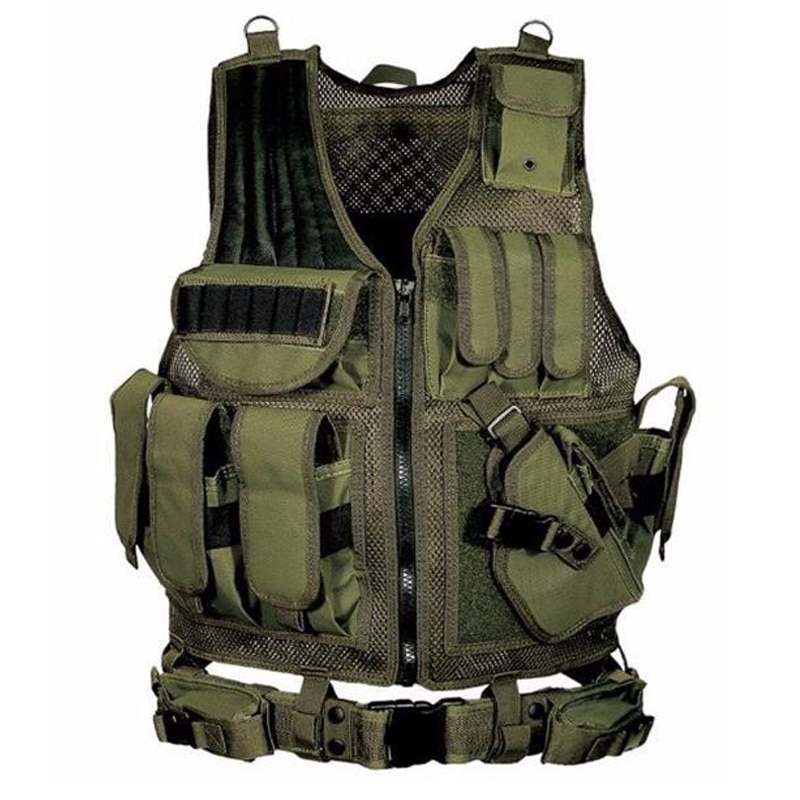 Tactical Vest Military Combat Army Armor Vests Molle Airsoft Plate Carrier Swat Vest Outdoor Hunting Fishing CS Training Vest 25 7