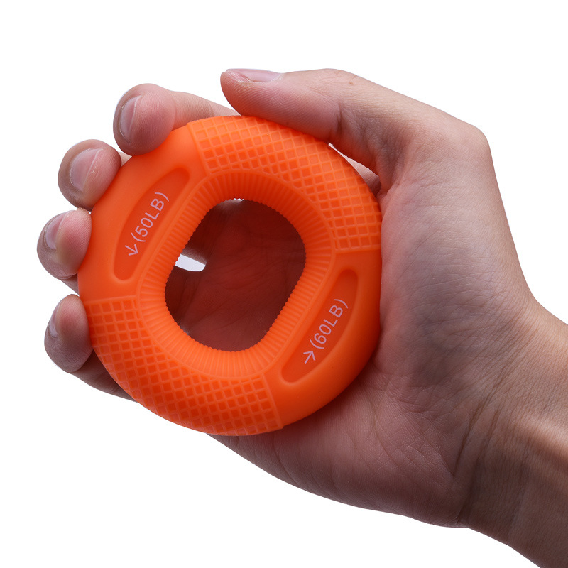 Silicone Adjustable Handle 20-80 Pounds Grip Ring Finger Forearm Trainer 9 Silicone Adjustable Handle 20-80 Pounds Grip Ring Finger Forearm Trainer