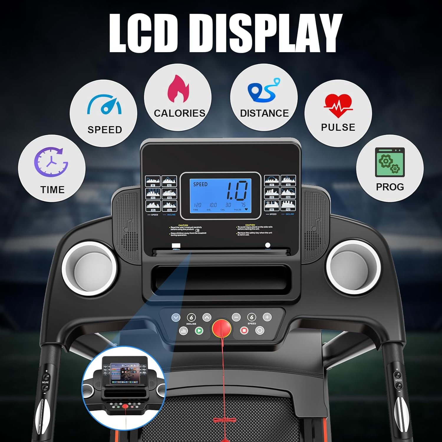 Home Automatic Tilt Treadmill Foldable 400 Lbs Approx. 181.4 Kg Capacity 3.25 Horsepower 16 Home Automatic Tilt Treadmill Foldable 400 Lbs Approx. 181.4 Kg Capacity 3.25 Horsepower