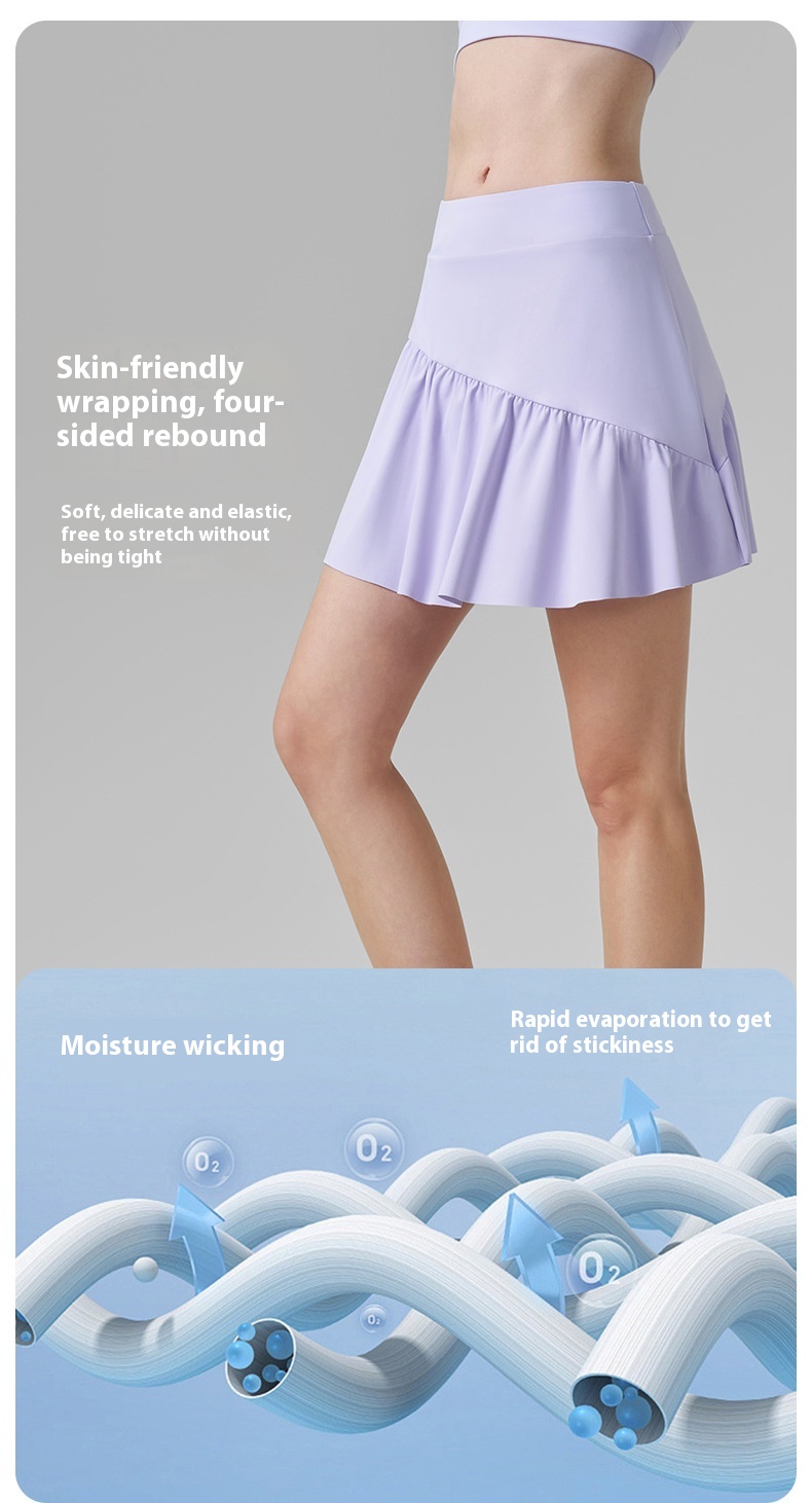 Pleated Fitness Yoga Skirts Sports Tennis Skirt 18 Pleated Fitness Yoga Skirts Sports Tennis Skirt