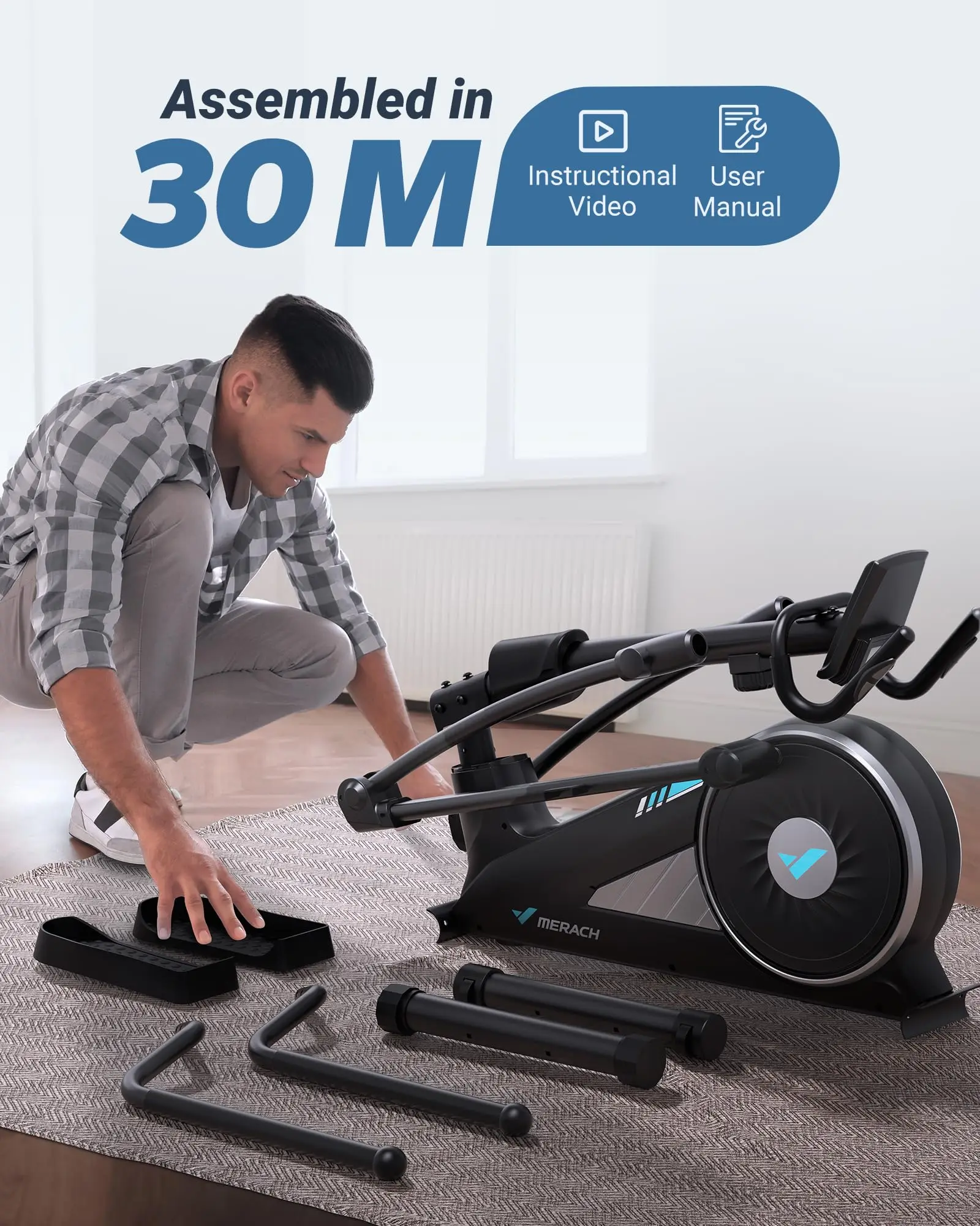 Hyper-Quiet Elliptical Machine – 16 Levels Resistance with App for Home 56 Hyper-Quiet Elliptical Machine – 16 Levels Resistance with App for Home