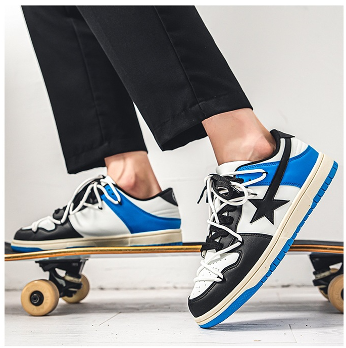 Men's Colorblock Sneakers Low-top Casual Board Shoes 40 Men's Colorblock Sneakers Low-top Casual Board Shoes