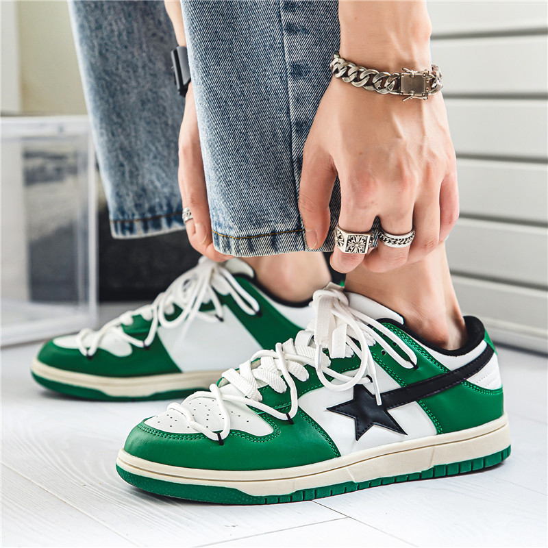 Men's Colorblock Sneakers Low-top Casual Board Shoes 37 Men's Colorblock Sneakers Low-top Casual Board Shoes