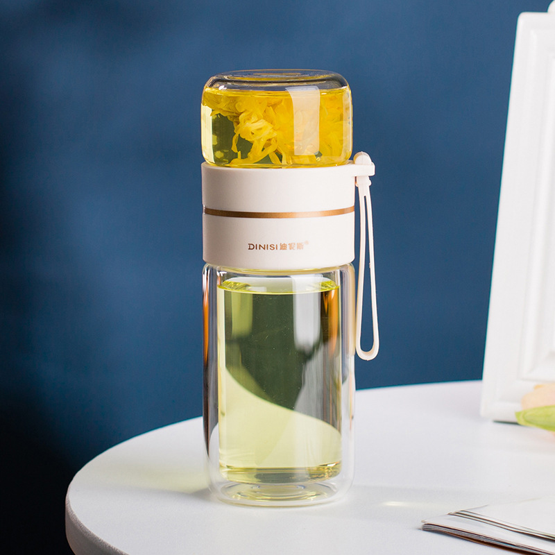 Fitness Eddy Double-Wall Glass Tea Infuser Bottle - Leakproof & Heat-Resistant 52 Fitness Eddy Double-Wall Glass Tea Infuser Bottle - Leakproof & Heat-Resistant