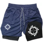 Fitness Eddy™ Axis 2-in-1 Running Shorts – Rotating Pattern Print Breathable Summer Workout Layer with Phone Pocket - Image 4