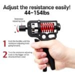 2024 New Hand Exerciser Grips For Strength Training, Wrist And Forearm Strengthener, Grip Strength For Man And Women Hand Grip Strength Trainer With Adjustable 44 To154lbs, Hand Squeezer Grip Strength - Image 4