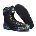 Mixed Combat Training Wrestling Soft Sole High Top Fitness Lifting Shoes - Image 3