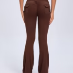 Yoga Fitness Flared Pants With Pockets Ins Fashion Slim High Waist Sports Trousers Scrunch Butt Booty Workout Lifting Leggings - Image 2